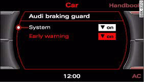 Display: Audi braking guard