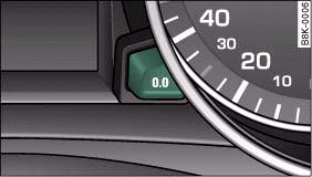 Instrument cluster: Reset button