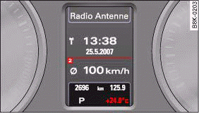 Display: Outside temperature