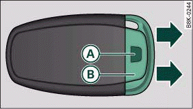 Remote control key: Removing the emergency key