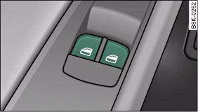 Detail of the driver's door: Controls