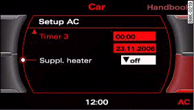MMI display: Setup AC