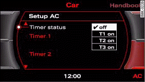 MMI display: Timer status