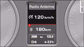 Symbol: Cruise control temporarily switched off