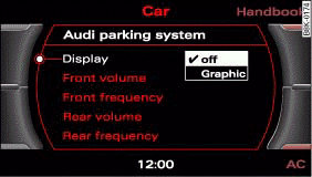 MMI display: Display APS - submenu