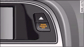 Lamp indicates that front passenger's airbag has been deactivated via key-operated