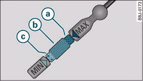 Variant 2: Markings on oil dipstick