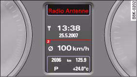 Fig. 9 Display: Radio information