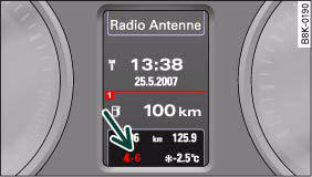 Fig. 11 Display: Gearchange indicator