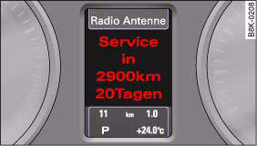 Fig. 16 Instrument cluster display: Service interval display