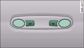 Fig. 59 Headliner: Rear reading lights