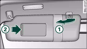 Fig. 60 Passenger's side: Sun visor