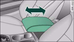 Fig. 78 Armrest between driver's seat and front passenger's seat