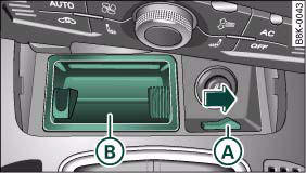 Fig. 95 Centre console: Ashtray open