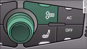 Fig. 108 Air distribution button and rotary control