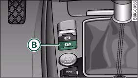 Fig. 134 Detail of the centre console: Button for Audi hold assist