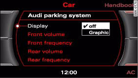 Fig. 154 MMI display: Display APS - submenu