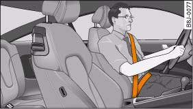 Fig. 171 Positioning of head restraints and seat belts