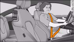 Fig. 174 Positioning seat belts during pregnancy