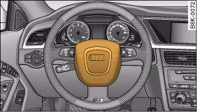 Fig. 176 Driver's airbag in steering wheel