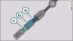 Fig. 213 Markings on oil dipstick