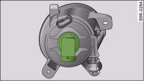 Fig. 250 Front fog light: Bulb holder is highlighted