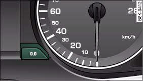 Instrument cluster: Reset button