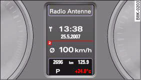 Display: Outside temperature