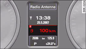 On-board computer: Fuel range