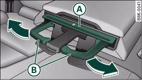 Cup holder in rear armrest