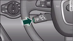 Control lever for: Setting speed