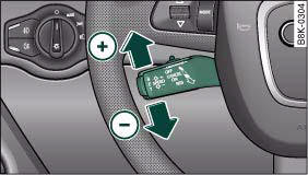 Control lever for: Setting a new speed