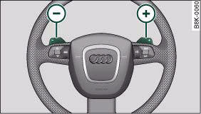 Steering wheel: tiptronic switches