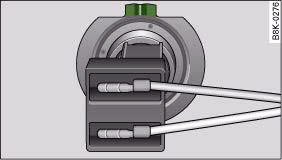 Bulb with connector: The lug on the base of the bulb is highlighted